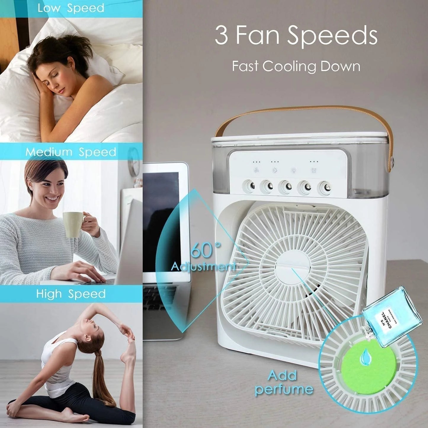 🌀 CoolBreeze™ USB Air Cooler Fan – Stay Chill Anywhere! 🔌❄️